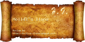 Hollós Ilona névjegykártya