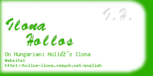 ilona hollos business card